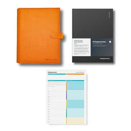 Bundle - Vagami Self-Leadership Orange, Dailygreatness Success At Work and Deskpad